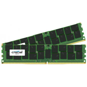 CT6236784 | Crucial Technology 64GB Kit (2 X 32GB) PC4-17000 ECC Registered DDR4-2133MHz CL15 288-Pin Load Reduced DIMM 1.2V Quad Rank Memory Upgrade for Dell PowerEdge T630 System