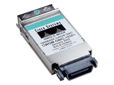 CWDM-GBIC-1530-RF Cisco Single-mode 1Gbps 1000Base-ZX CWDM Fiber 80km 1530nm Duplex SC Connector GBIC Network Transceiver Module
