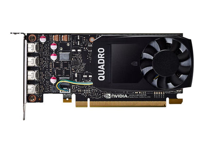 VCQP1000-PB | NVIDIA Quadro P1000 Graphics Card Quadro P1000 4 GB GDDR5 PCIe 3.0 x16 low profile 4 x Mini DisplayPort