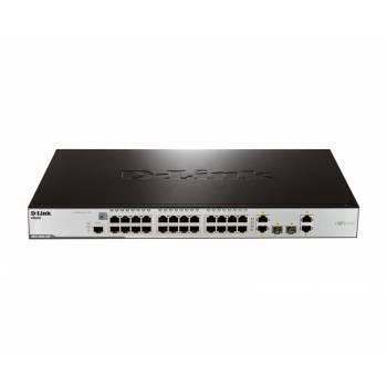 DES-3200-28P | D-Link xStack 28-Ports PoE Managed Fast Ethernet Switch 24 Ethernet Ports and 4 Combo Gigabit SFP Ports