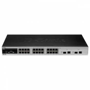 DES-3526 | D-Link 24-Port 10/100Mbps Stackable Layer 2 Managed Switch with 2 Gigabit Combo Base-T/ SFP Ports