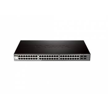 DGS-1500-52 | D-Link 48-Port 10/100/100Base-T Layer-3 Managed Gigabit Ethernet Switch with 4 SFP Ports Rack-Mountable