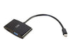 80935 | C2G 8in Mini DisplayPort Male to HDMI or VGA Female Adapter Converter Black Video Adapter Black