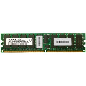 EBE20RE4AAFA-4A-E | Elpida 2GB PC2-3200 ECC Registered DDR2-400MHz CL3 240-Pin DIMM 1.8V Single Rank Memory Module
