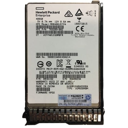 EO000400PXDBQ HP PM6 400GB SAS 24Gbps Write Intensive SFF 2.5-Inch BC Solid State Drive for G10+ Server