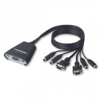 F1DK102PEA | Belkin OmniView 2-Port KVM Switch 2 x 1 2 x mini-DIN (PS/2) Keyboard 2 x mini-DIN (PS/2) Mouse 2 x HD-15 Video