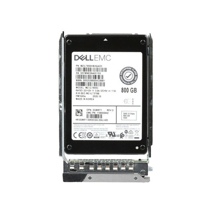 GW8T1 Dell 800GB TLC Mixed Use SAS 12Gbps 512e 2.5-inch Hot-Pluggable Solid State Drive
