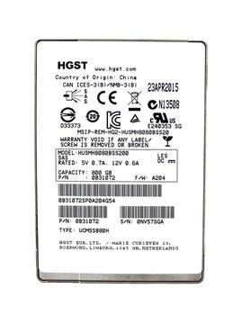 HUSMH8080BSS20 HGST Hitachi 800GB MLC SAS 12Gbps High Endurance (TCG Encryption) 2.5-inch Solid State Drive