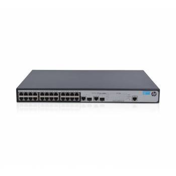 JE008A HP V1910-24G-PoE (170-Watts) 24-Ports Managed Gigabit Ethernet Switch with 4 x SFP (empty) 1u Rack-Mountable