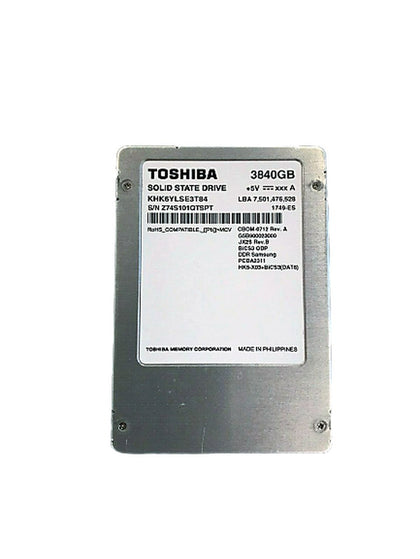 KHK6URSE3T84 Toshiba 3.84TB TLC SATA 6Gbps BICS Flash Read Intensive 2.5-inch Solid State Drive