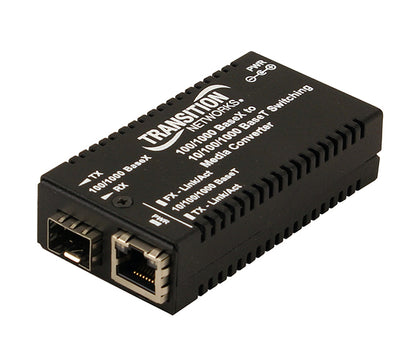 M/GE-PSW-SX-01-NA Transition Networks 2-Port 10/100/1000BTX to 1000BSX MM SC Network Transceiver Media Converter