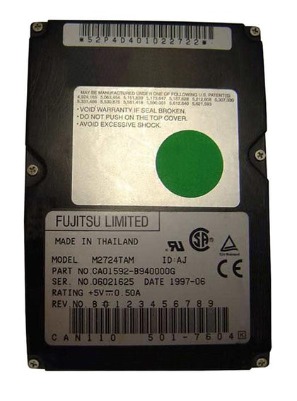 M2724TAM | Fujitsu 1.63GB 4200RPM ATA/IDE 128KB Cache 2.5-inch Internal Hard Drive