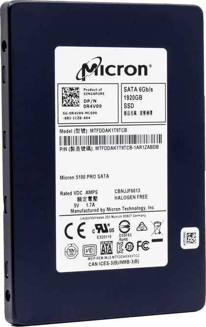 MTFDDAK1T9TCB Micron 5100 Pro 1.92TB TLC SATA 6Gbps 2.5-inch Solid State Drive