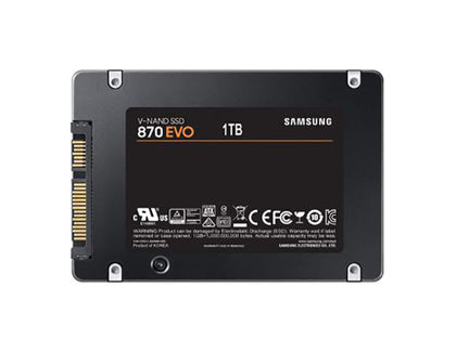 MZ-77E1T0B/AM Samsung 870 EVO Series 1TB SATA 6Gbps V-NAND 2.5-Inch Solid State Drive