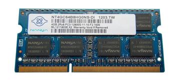 NT4GC64B8HG0NS-DI Nanya 4GB DDR3 SoDimm Non ECC PC3-12800 1600Mhz 2Rx8 Memory