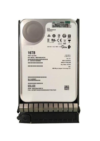 P23857-H21 HPE 16TB 7200RPM SATA 6Gbps (ISE) 3.5-inch Hard Drive with Smart Carrier