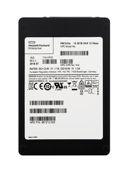 P26961-001 | HPE 15.36TB PCI-Express NVMe Read Intensive High Performance Solid State Drive