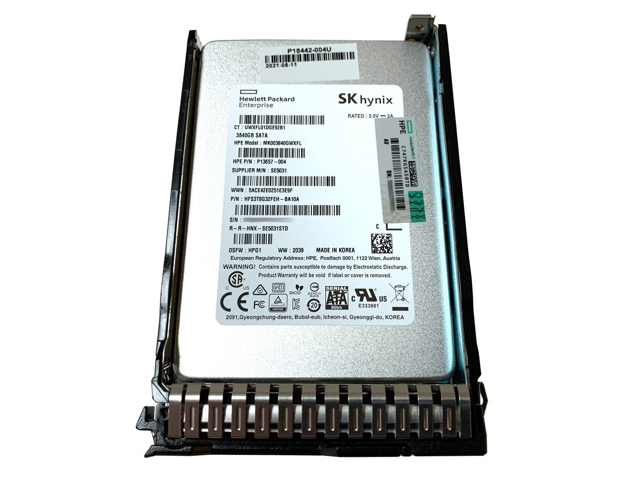 Shop P48137-001 -HPE PM893 3.84TB SATA 6Gbps Read Intensive 2.5