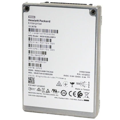 P49045-B21 HPE 15.36TB SAS 24Gbps Read Intensive 2.5-Inch BC Solid State Drive for G10+ Server