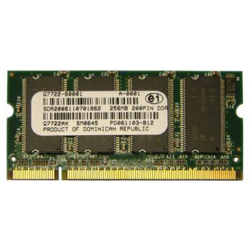 Q7722A | HP 256MB PC2100 non-ECC Unbuffered DDR-266MHz CL2.5 200-Pin SODIMM 2.5V Memory