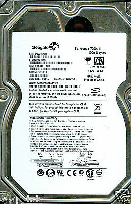 9BX158-100 Seagate Barracuda 7200.11 1TB 7200RPM SATA 3GB/s 32MB Cache 3.5-inch Hard Drive