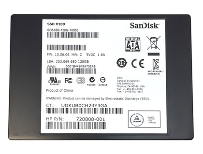 SD5SB2-128G-1006E | SanDisk X100 128GB MLC SATA 6Gbps 2.5-Inch Solid State Drive