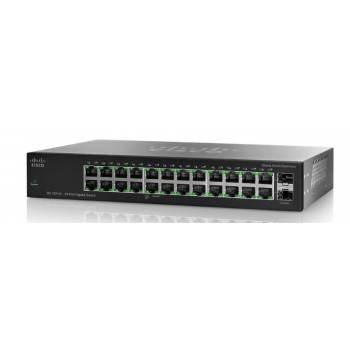 SG102-24 Cisco SG102-24 24-Port 10/100/1000Mbps 2 x Combo Mini-GBIC Slots Compact Unmanaged Switch