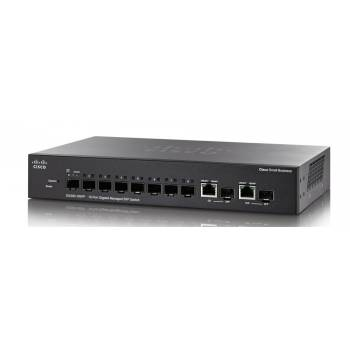 SG300-10SFP-K9 Cisco Small Business SG300 8-Port 8 x Gigabit SFP + 2 x Combo Gigabit SFP 1U Rack-Mountbale Switch