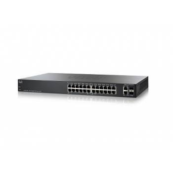 SLM2024PT-NA Cisco 26-Port 10/100/1000 (PoE) Managed Gigabit Ethernet Switch with 12 Ethernet Ports & 2 Combo Gigabit SFP Ports