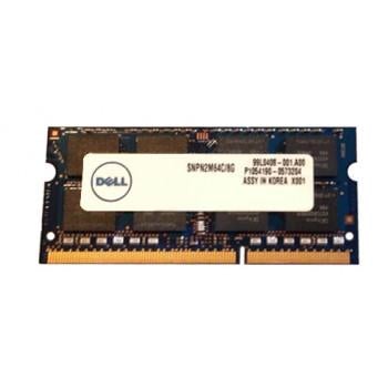 SNPN2M64C/8G | Dell 8GB PC3-12800 non-ECC Unbuffered DDR3-1600MHz CL11 204-Pin SODIMM 1.35V Low Voltage Memory