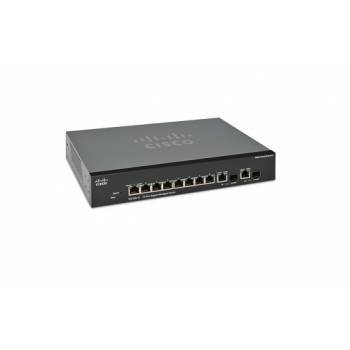 SRW2008MP-K9-NA Cisco 10-Port 10/100/1000Base-T Layer-3 Managed Gigabit Ethernet Switch with 2 Combo Gigabit SFP Ports