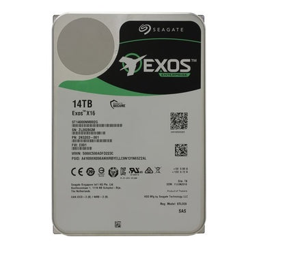 ST14000NM012G Seagate Exos x16 14TB 7200RPM SAS 12Gbps 256MB Cache 512e 3.5-inch Hard Drive
