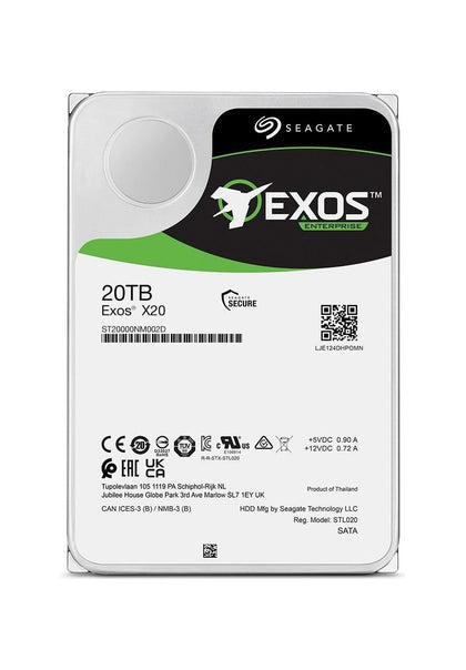 ST20000NM002D Seagate Exos X20 20TB 7200RPM SAS 12Gbps 256MB Cache 3.5-inch Hard Drive