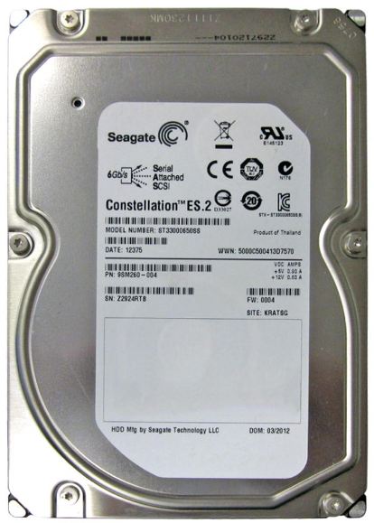 ST33000650SS | Seagate 3TB 7200RPM SAS 6.0 Gbps 3.5 64MB Cache Constellation ES.2 Hard Drive