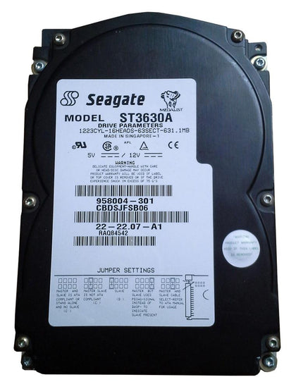ST3630A | Seagate Medalist 630XE 631MB 3800RPM ATA/IDE 120KB Cache 3.5-inch Internal Hard Drive