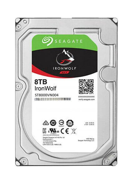 ST8000VN004 Seagate IronWolf 8TB 7200RPM SATA 6Gbps 256MB Cache (512e) 3.5-inch Hard Drive