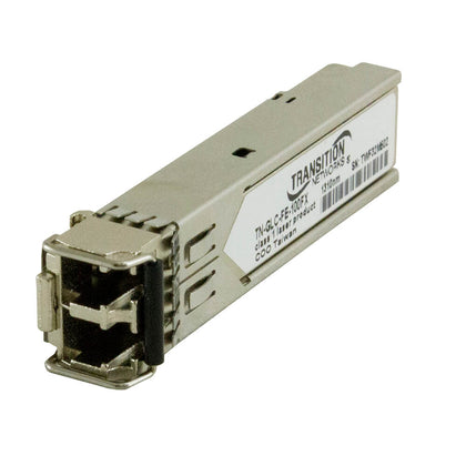 TN-GLC-FE-100FX-RGD Transition 100Mbps 100Base-FX 1300nm Multi-mode Fiber LC Connector 2km/1.2 Mi SFP Network Transceiver Module