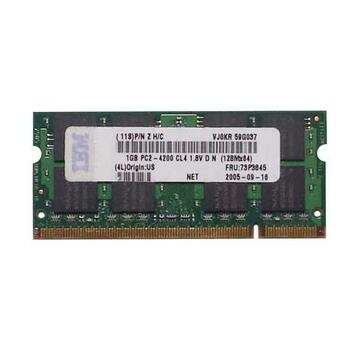 73P3845 IBM 1GB DDR2 SoDimm Non ECC PC2-4200 533Mhz Memory