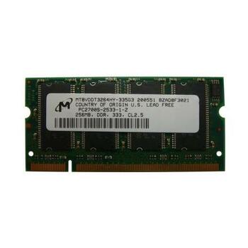 MT8VDDT3264HY-335G3 Micron 256MB DDR SoDimm Non ECC PC-2700 333Mhz Memory