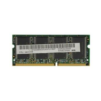 08K3409 IBM 64MB SODIMM Non Parity PC 100 100Mhz Memory
